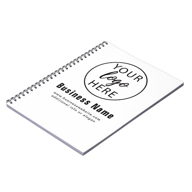 Simple Custom Business Logo Notebook (Left Side)