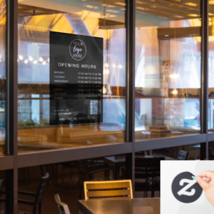 Simple Custom Business logo Opening Hours 