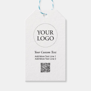 Simple Custom Business Logo QR Code Promotional Gift Tags