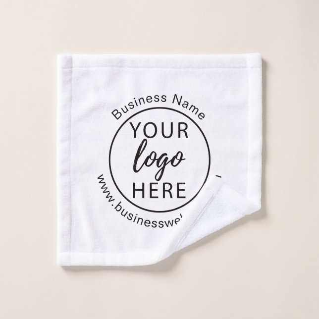 Simple Custom Business Logo Towel Set (Wash Cloth)