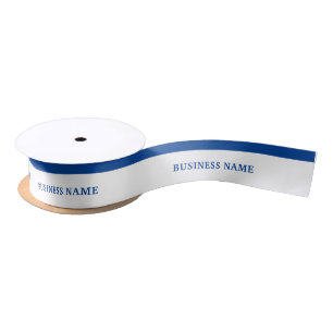 Simple Custom Business Name Branded Satin Ribbon