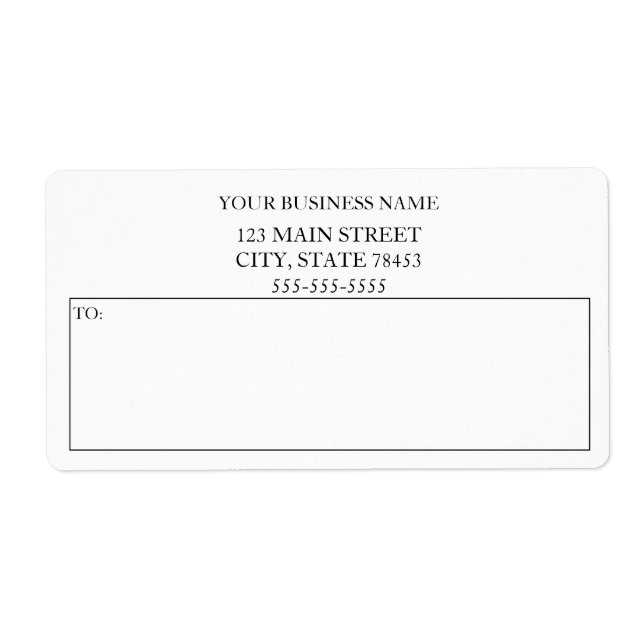 Simple Custom business shipping labels (Front)