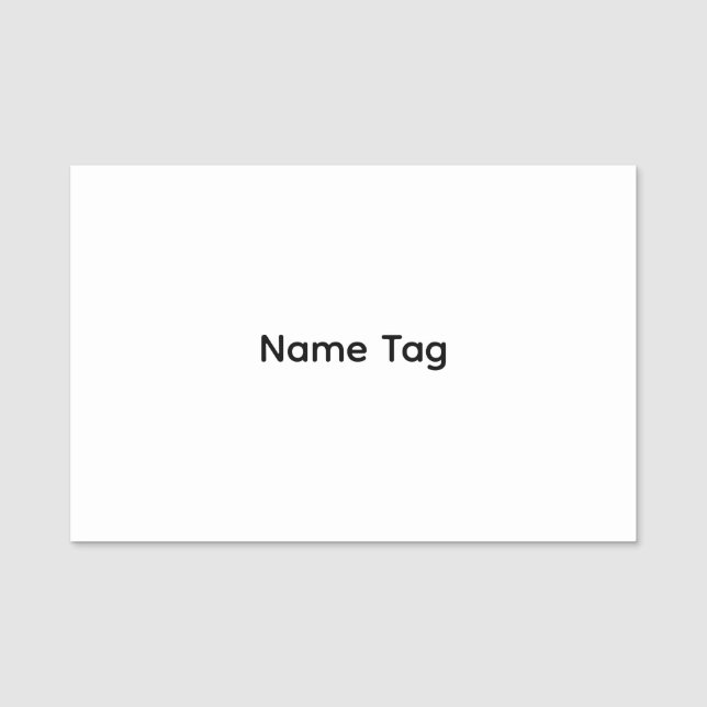 Simple Custom | Classic Name Tag (Front)