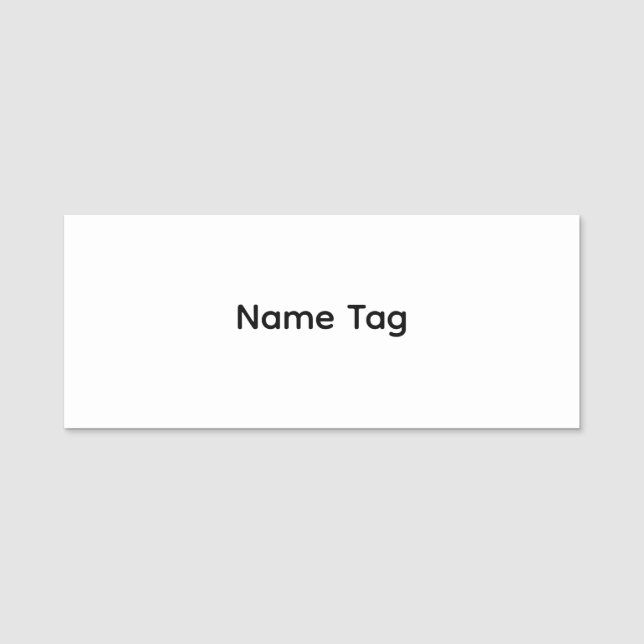 Simple Custom | Classic Name Tag (Front)