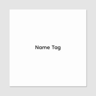 Simple Custom | Classic Square Name Tag