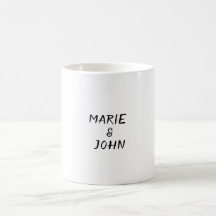 simple custom colorful blue sparkle glitter throw coffee mug