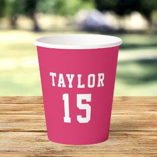 Simple Custom Colour Varsity Paper Cups