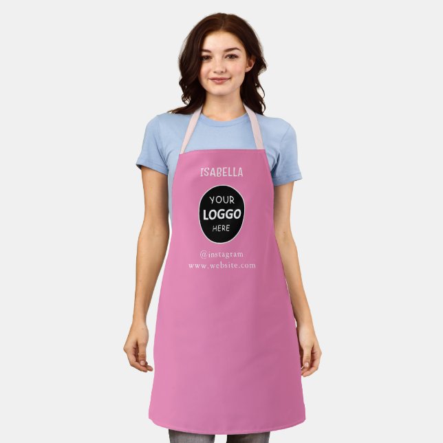 Simple Custom Company Logo personalised  Apron (Worn)