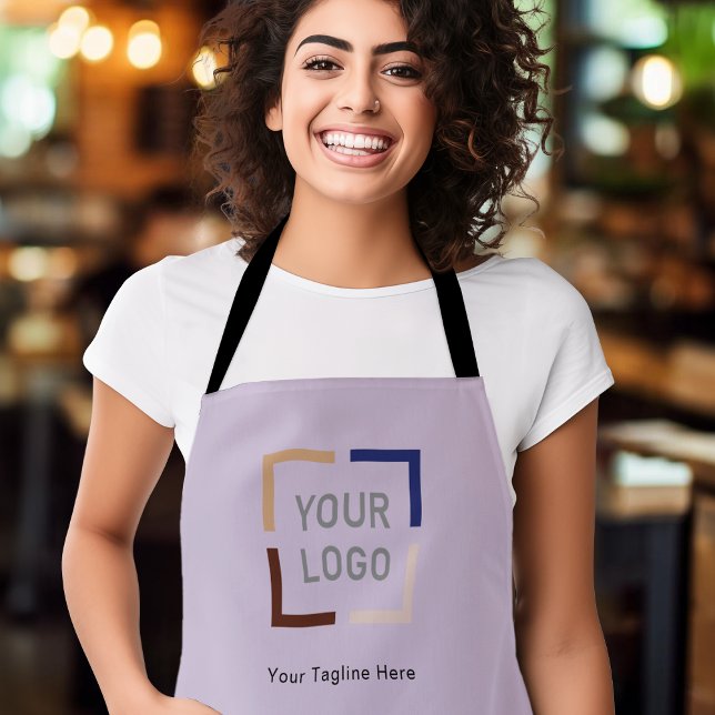 Simple Custom Company Logo personalised purple Apron (Simple Custom Company Logo personalized purple Apron)