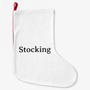 Simple Custom Coral Fleece Red Back Panel Large Christmas Stocking
