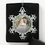 Simple Custom Couple Photo and date Personalised Snowflake Pewter Christmas Ornament<br><div class="desc">❄️ Celebrate Your Love This Custom Couple Photo Snowflake Ornament is a sweet and meaningful way to celebrate your relationship during the holidays. Whether it’s your first Christmas together or a special milestone, this ornament turns your favourite photo into a keepsake that lasts for years. 💑 Personal Touch Personalise with...</div>