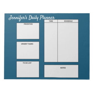 simple custom daily planner goals to do list quote notepad
