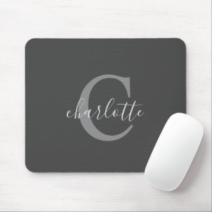 Simple Custom Dark Grey Mouse Pad