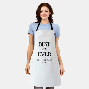 Simple Custom Design Best Mom Ever Mothers Gift Apron