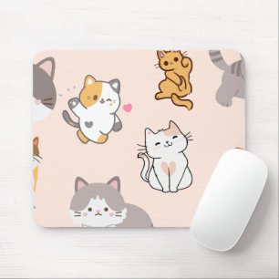 Simple Custom Design Photo Personalised Cats Mouse Pad