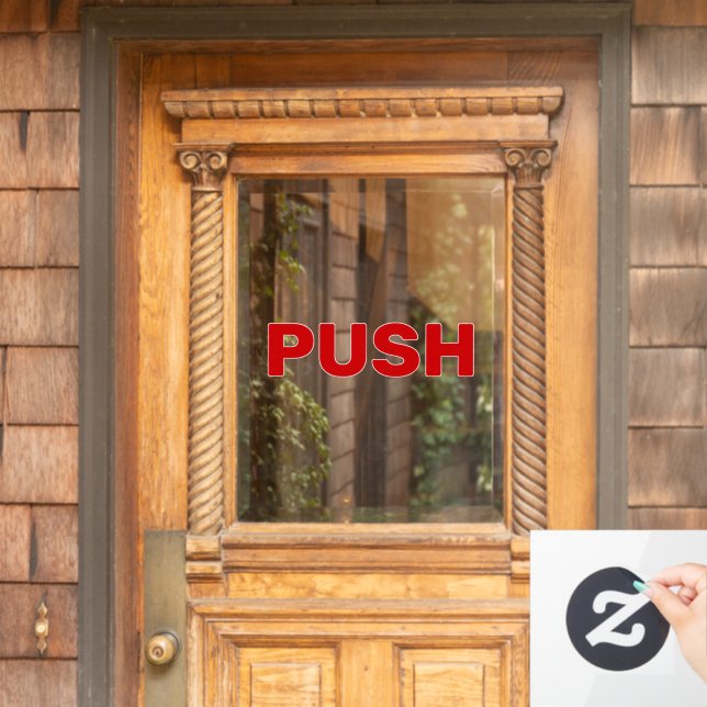 Simple Custom Design Push Window Cling (Home Door)