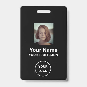 SIMPLE CUSTOM EMPLOYEE NUMBER PHOTO BAR CODE BADG ID BADGE
