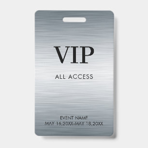 Simple Custom Event All Access VIP Badge ID Badge