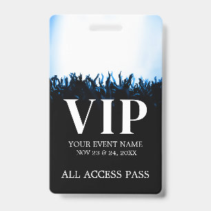 Simple Custom Event All Access VIP Badge ID Badge