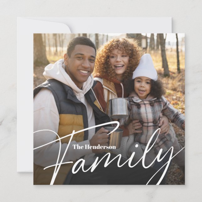 Simple Custom Family Photo Card (Front)