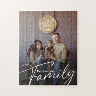 Simple Custom Family Photo Jigsaw Puzzle