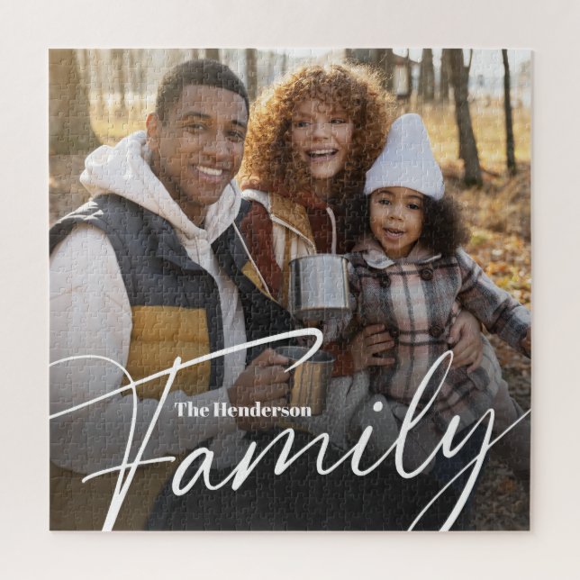 Simple Custom Family Photo Jigsaw Puzzle (Vertical)