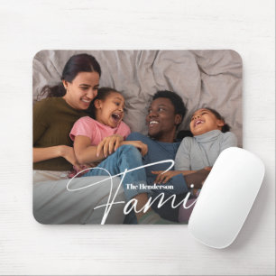 Simple Custom Family Photo Mouse Pad