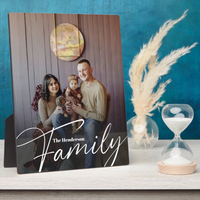 Simple Custom Family Photo Plaque (Side)