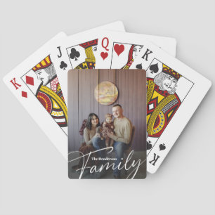 Simple Custom Family Photo Playing Cards