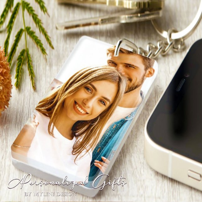 Simple Custom Gift For Boyfriend Photo Key Ring (Creator Uploaded)