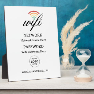 Simple Custom Guest Wifi Password and Network Plaque