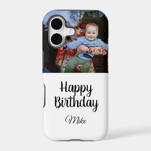 simple custom happy birthday photo  invitation