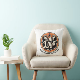 Simple Custom Logo and Text Business Cushion