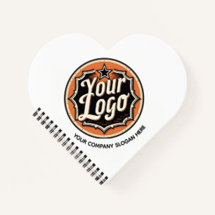 Simple Custom Logo and Text Business Notebook