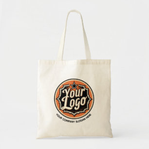 Simple Custom Logo and Text Business Tote Bag