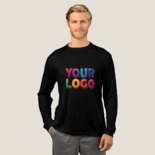 Simple Custom Logo and Text Business Tri-Blend Shirt