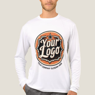 Simple Custom Logo and Text Business Tri-Blend Shirt