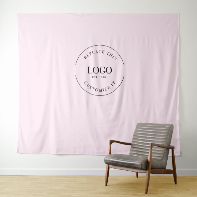 Simple Custom Logo backdrop Company branding Tapestry (In Situ (Horizontal))