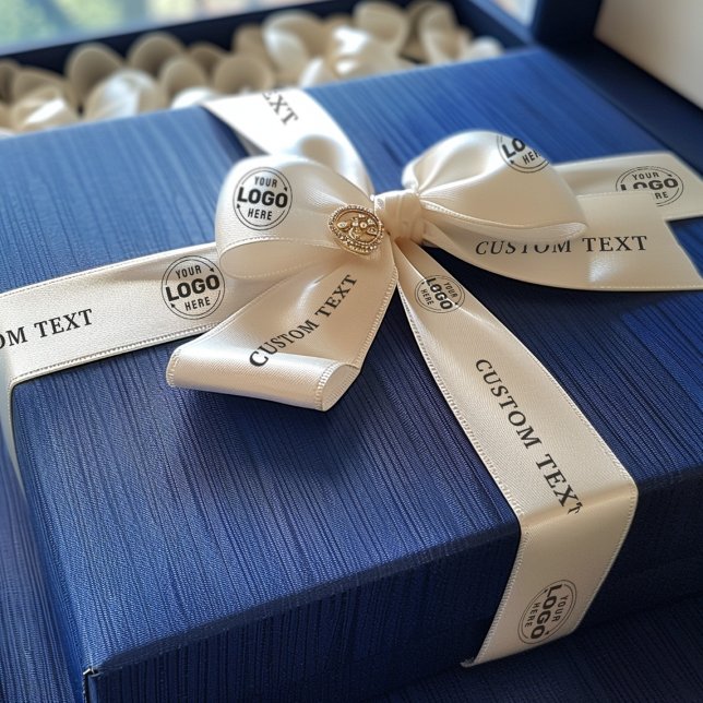 Simple Custom Logo Branded Business Satin Ribbon (Creator Uploaded)