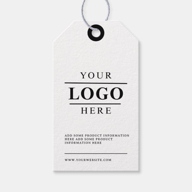 Simple Custom Logo Clothing Hang Price Tag (Front)