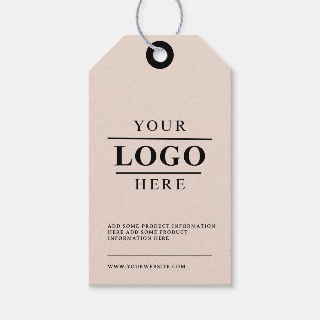Simple Custom Logo Clothing Hang Price Tag (Front)