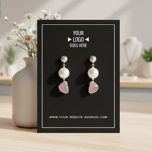 Simple Custom Logo Earring Jewellery Display Card