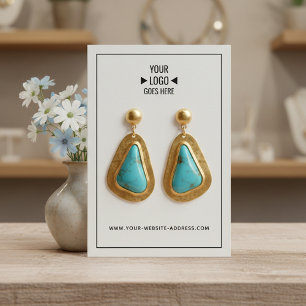 Simple Custom Logo Earring Jewellery Display Card