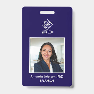 Simple Custom Logo Employee Photo ID Badge