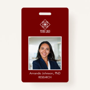 Simple Custom Logo Employee Photo ID ID Badge