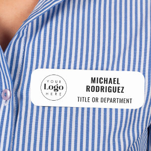 Simple Custom Logo Magnetic Or Safety Pin Employee Name Tag