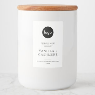 Simple Custom Logo Modern Minimal Candle Label