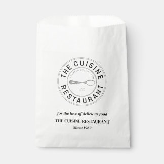 Simple Custom Logo Restaurant Bakery Food Paper Favour Bags