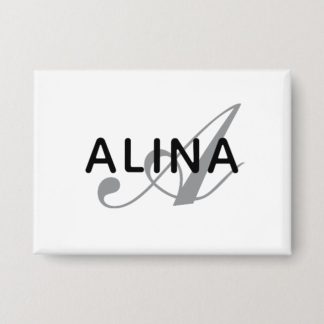 Simple Custom Name Monogram Rectangle 3.5" x 2.5 (Front)