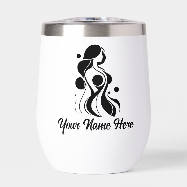 Simple Custom Personalise Logo Water Bottle  (Front)